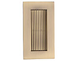 Heritage Brass Reeded Rectangular Flush Pull (105mm, 175mm OR 300mm), Antique Brass - C1865-AT